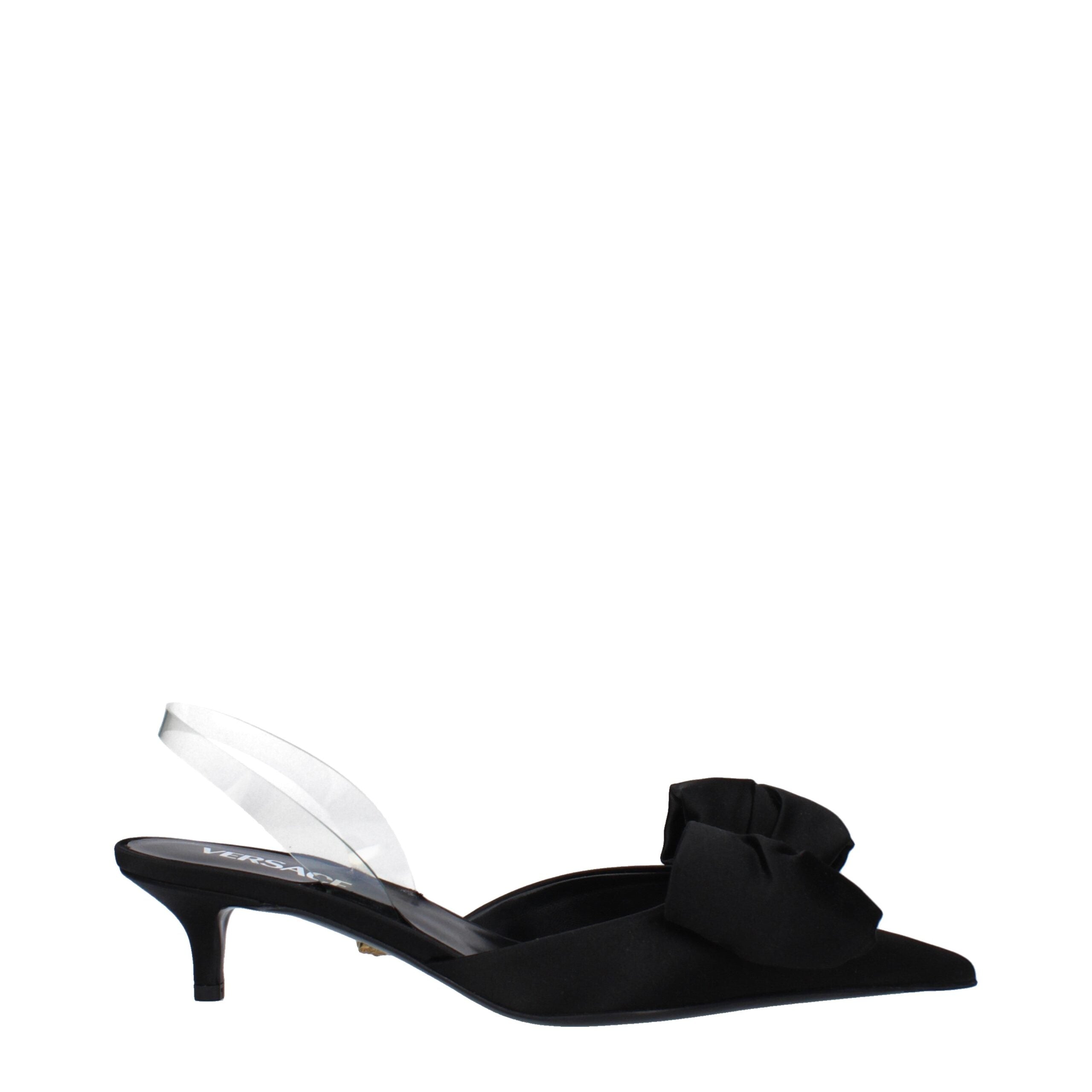 Versace Versace Black Satin Flat Sandals product image (image 1 of 5)