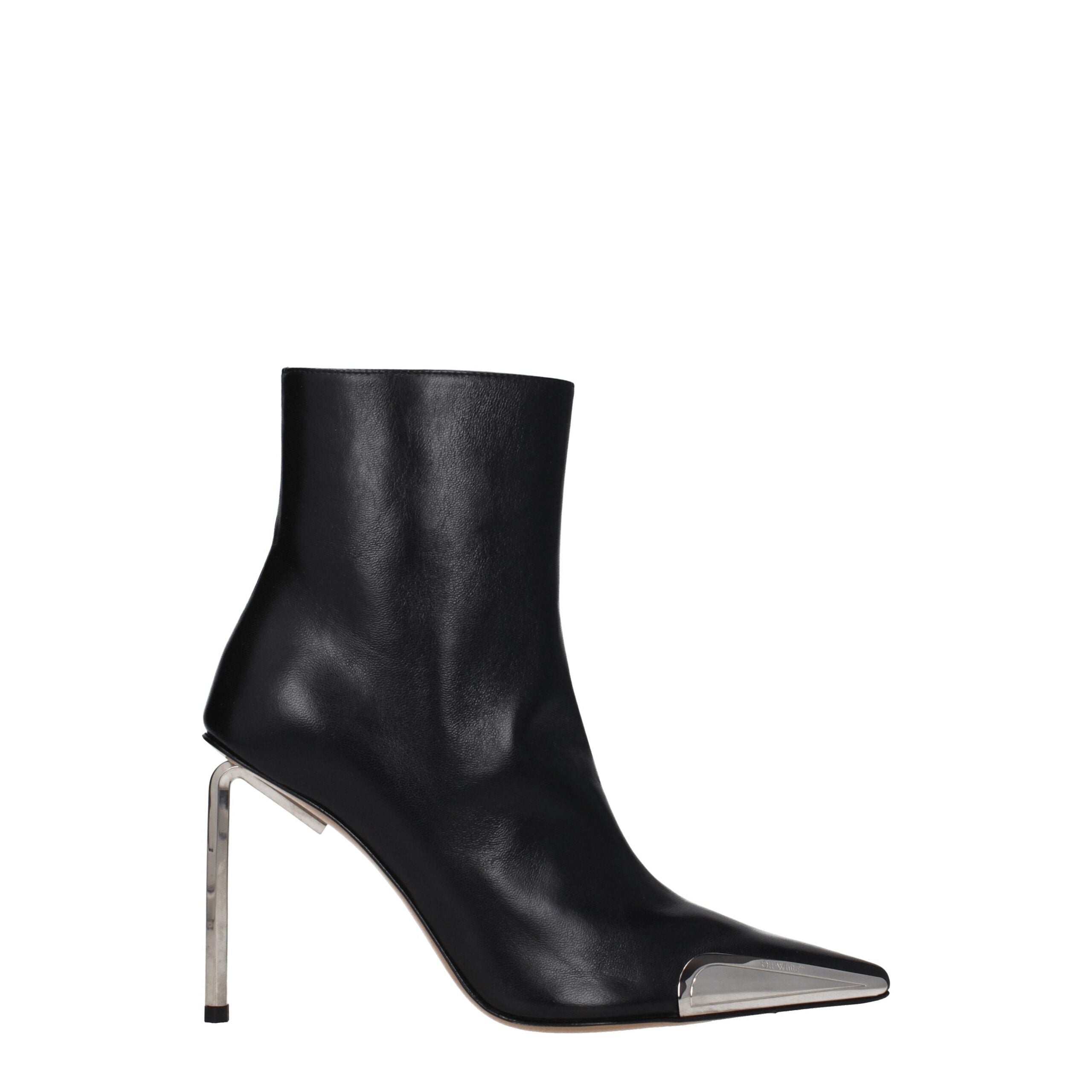 Off-White Off-White Black Leather Ankle Boots product image (image 1 of 5)