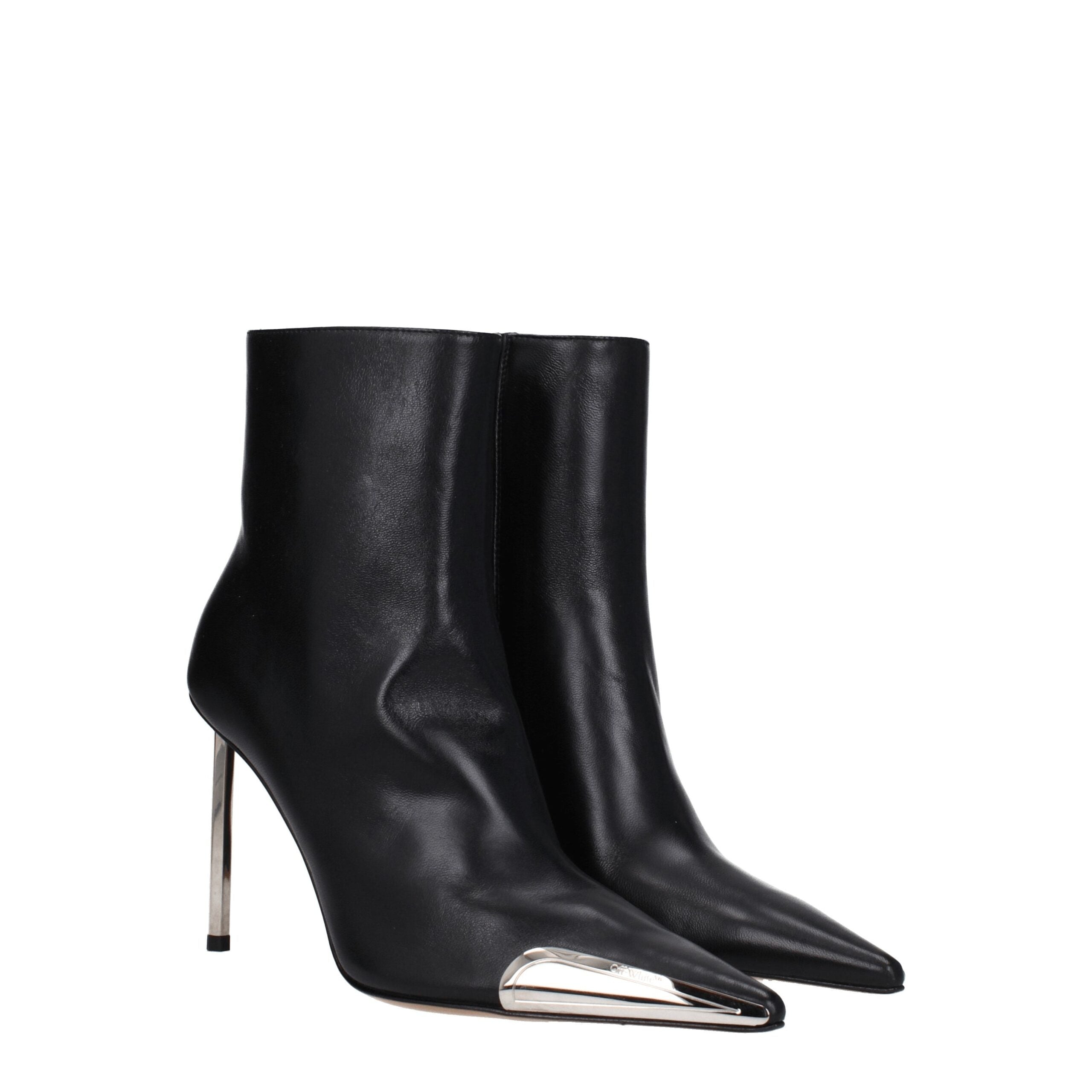 Off-White Off-White Black Leather Ankle Boots product photograph (image 2 of 5)