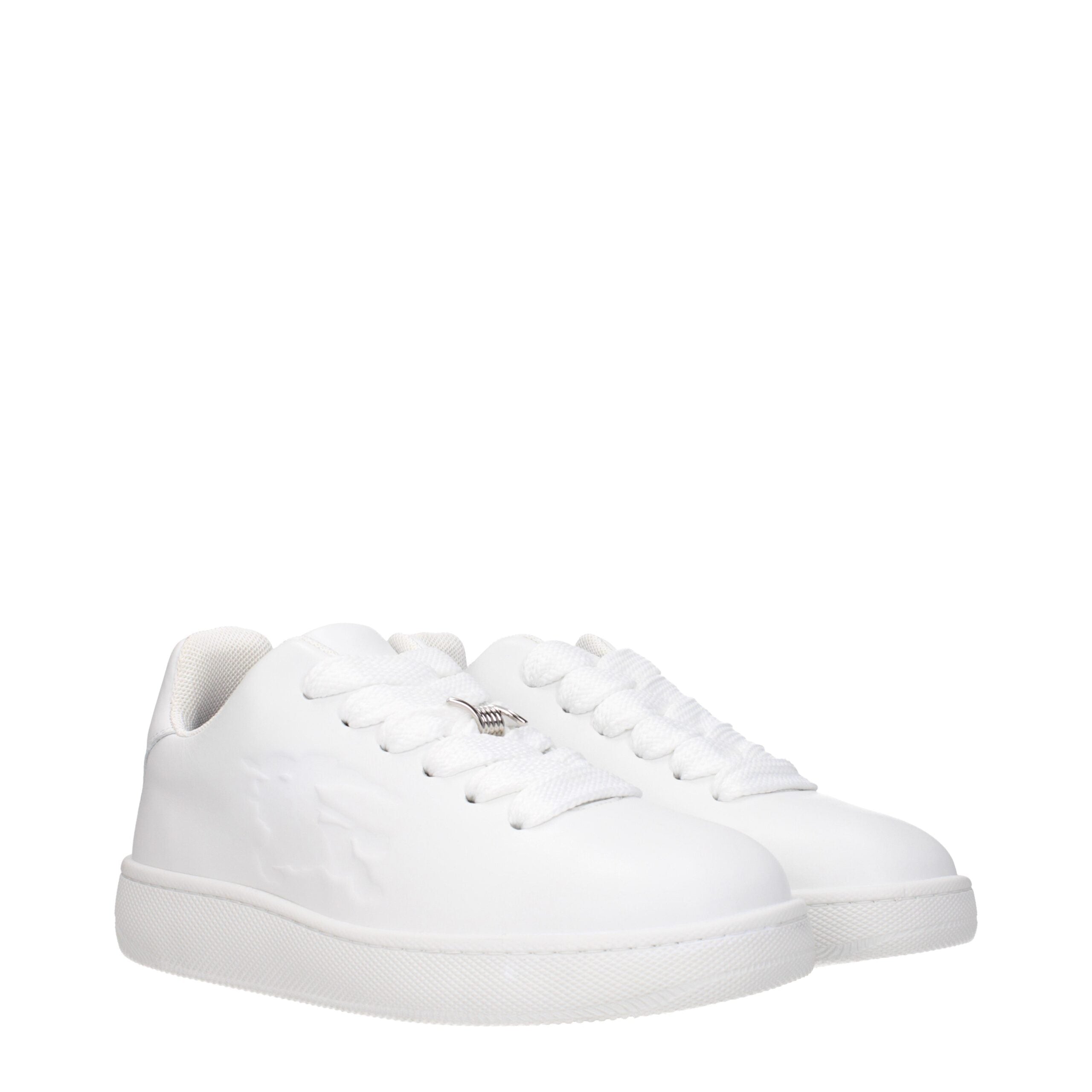 Burberry Burberry White Leather Low Top Sneakers product photograph (image 2 of 5)