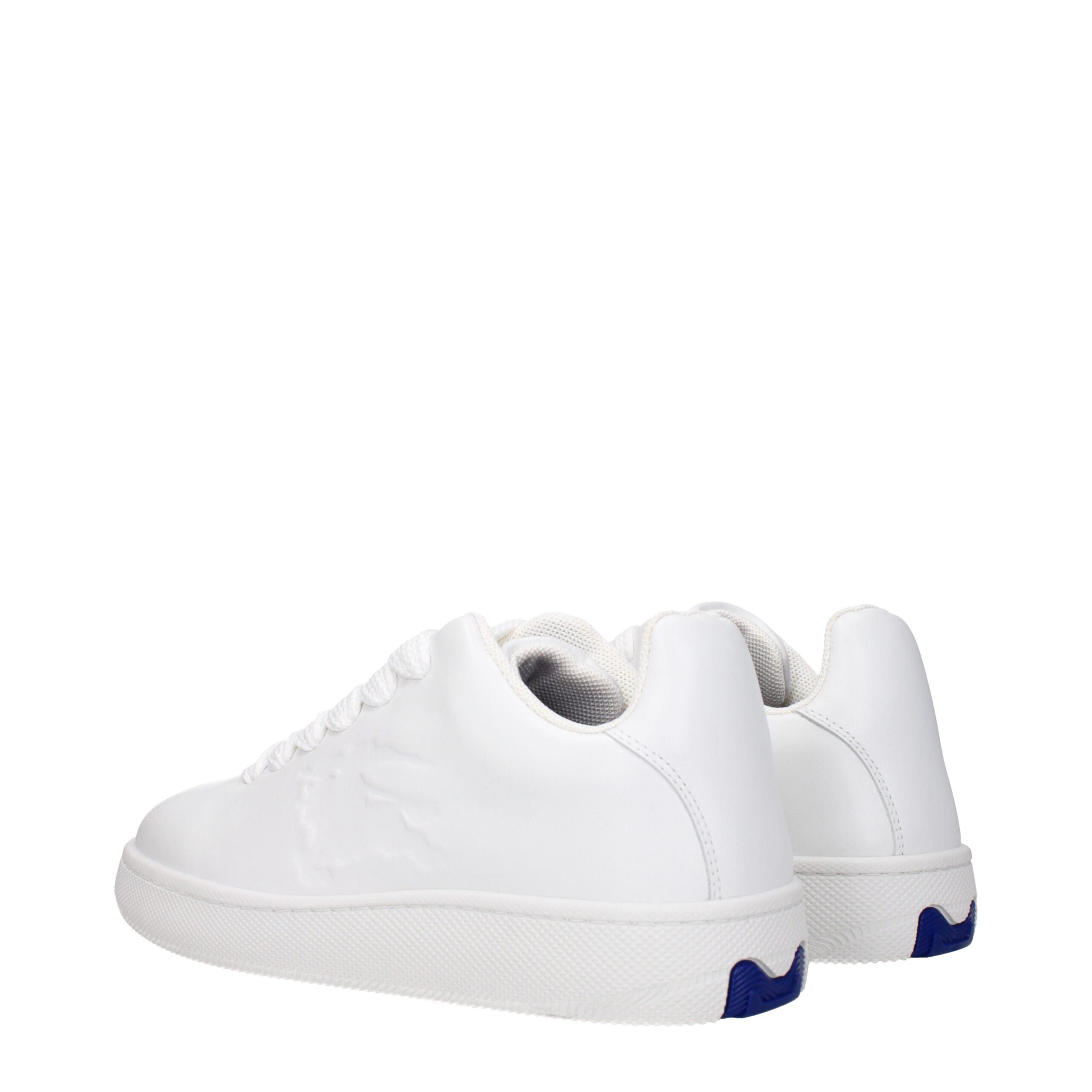 Burberry Burberry White Leather Low Top Sneakers studio product image (image 4 of 5)