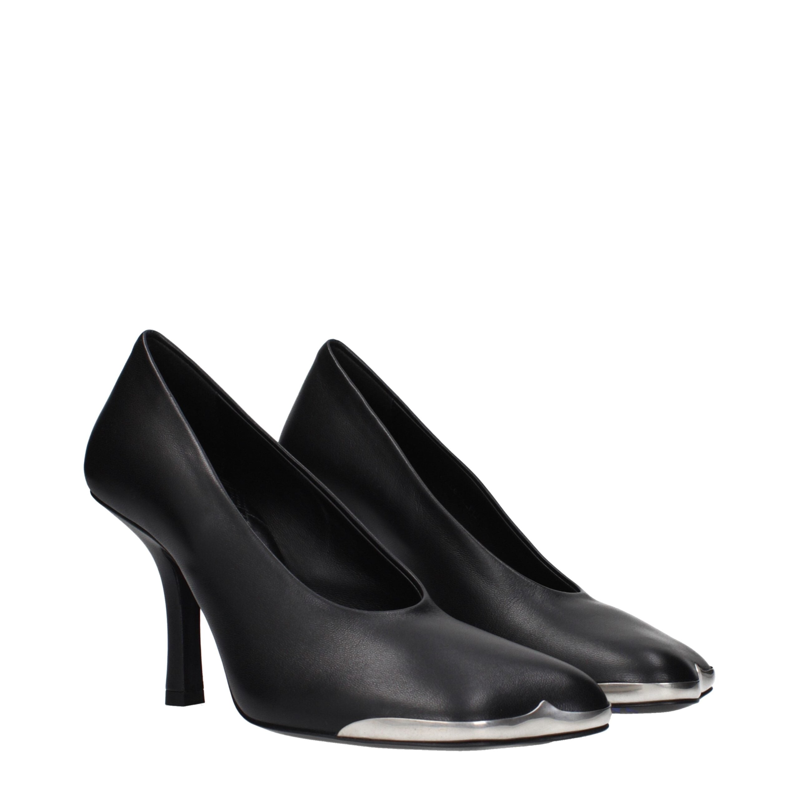 Burberry Burberry Black Leather High Heel Pumps product photograph (image 2 of 5)