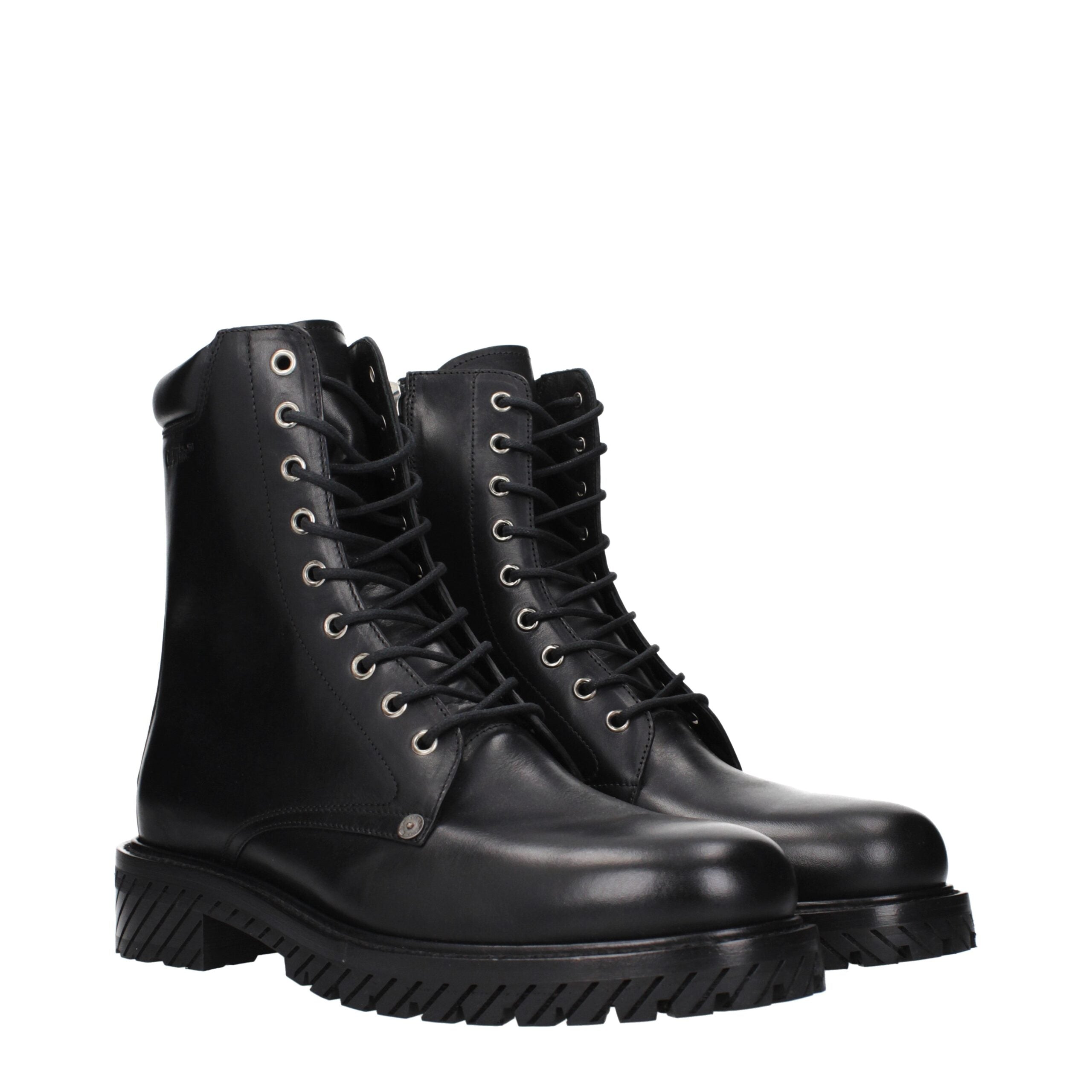 Off-White Off-White Black Leather Ankle Boots product photograph (image 2 of 5)