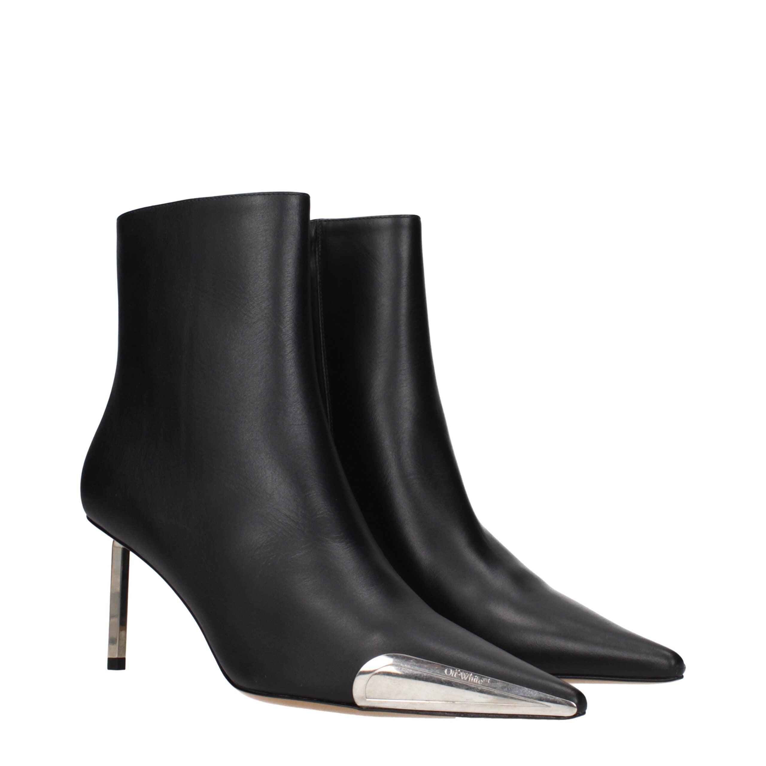 Off-White Off-White Black Leather Ankle Boots product photograph (image 2 of 5)