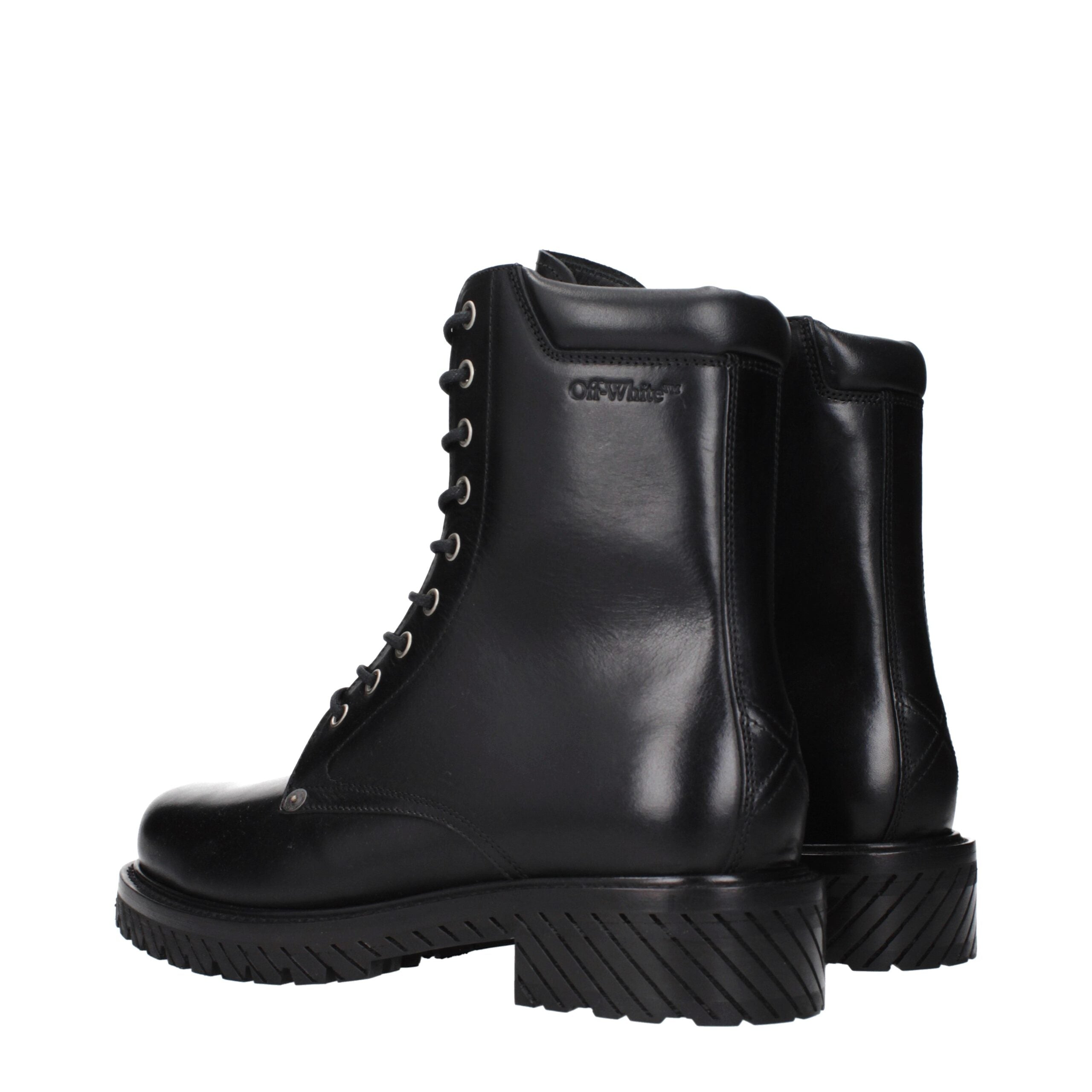 Off-White Off-White Black Leather Ankle Boots studio product image (image 4 of 5)