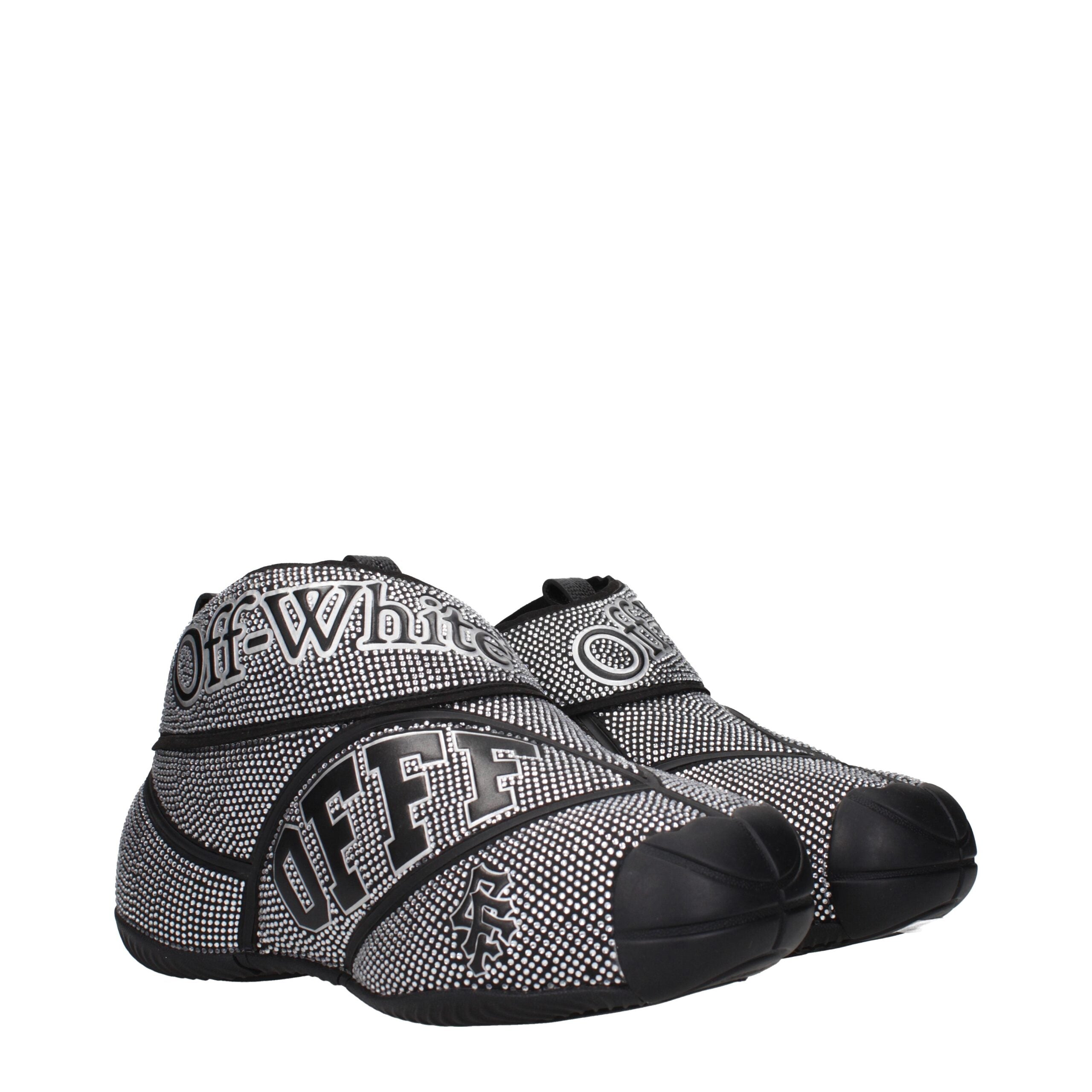 Off-White Off-White Black Cotton Sneakers product photograph (image 2 of 5)