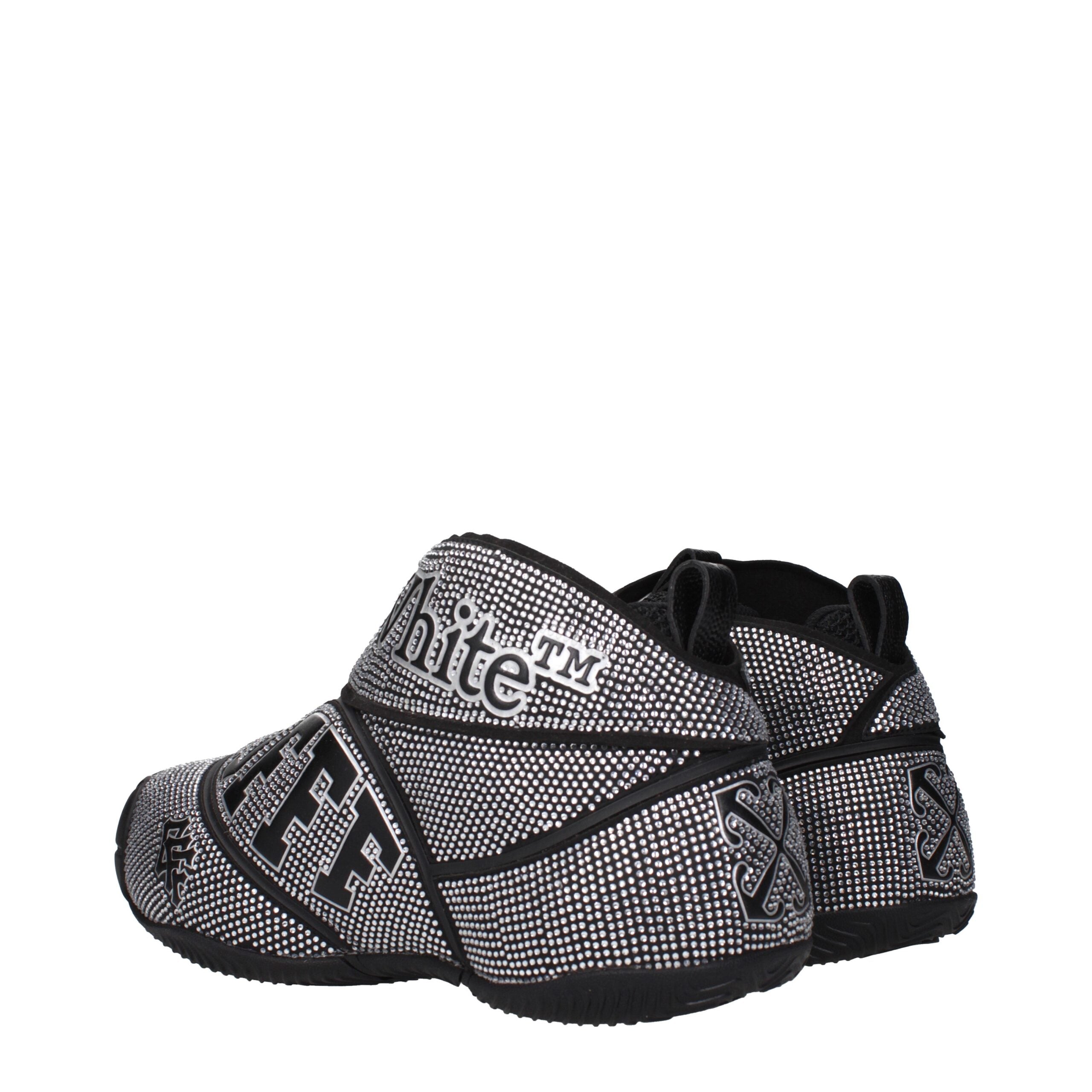 Off-White Off-White Black Cotton Sneakers studio product image (image 4 of 5)