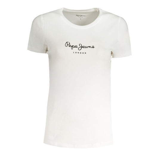 Pepe Jeans White Cotton Tops & T-Shirt