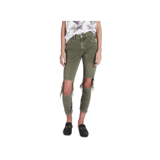 One Teaspoon Green Cotton Jeans & Pant