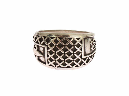 Nialaya Elegant Silver Band with Black Accents - Gio Beverly Hills