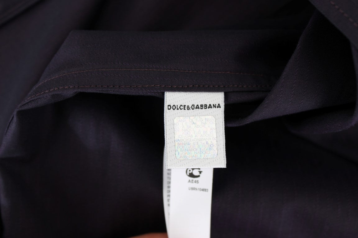 Dolce & Gabbana Purple Striped Cotton Pajama Lounge Shirt - Gio Beverly Hills