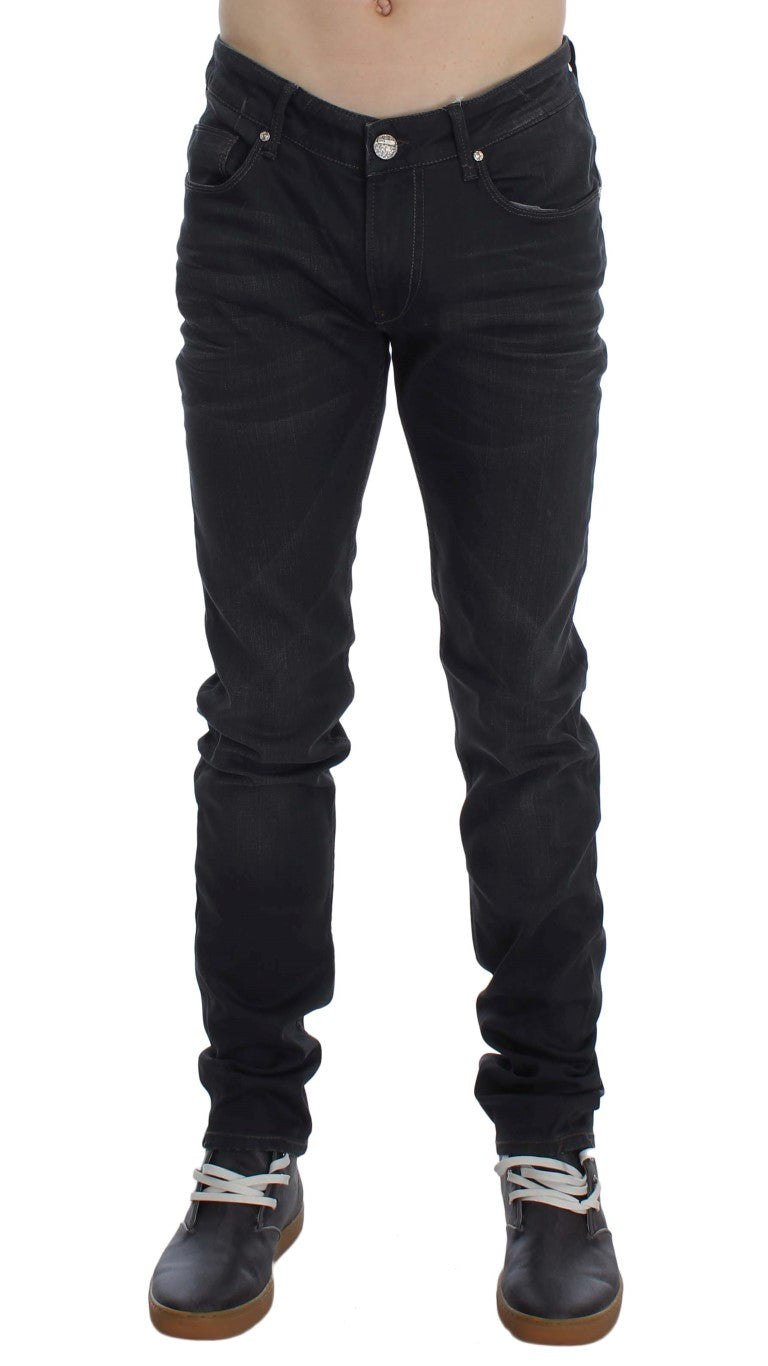 Acht Gray Cotton Stretch Slim Fit Jeans - Gio Beverly Hills