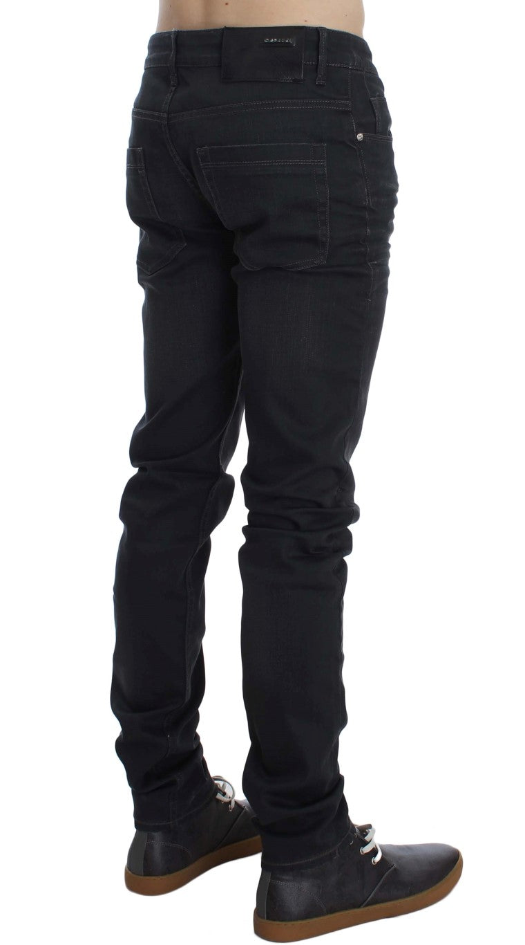 Acht Gray Cotton Stretch Slim Fit Jeans - Gio Beverly Hills