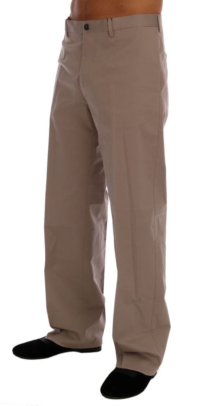 Dolce & Gabbana Beige Cotton Stretch Chinos Pants - Gio Beverly Hills