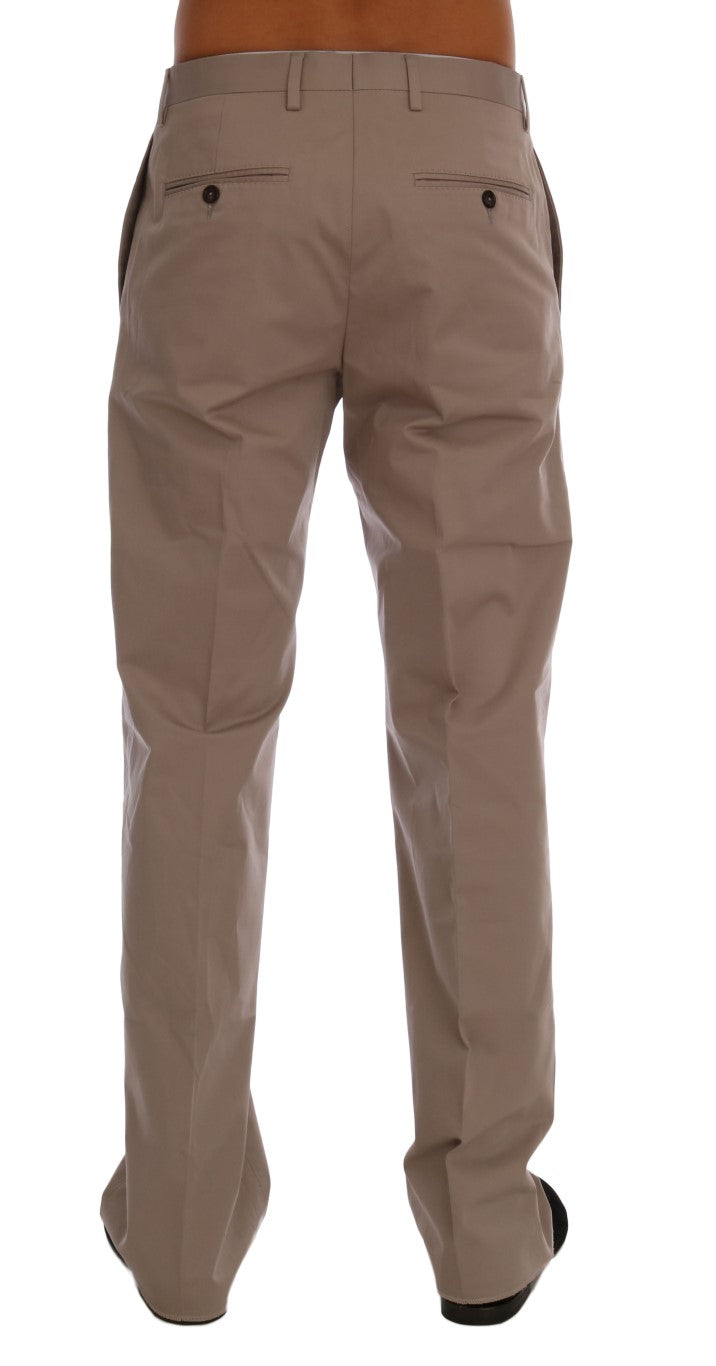 Dolce & Gabbana Beige Cotton Stretch Chinos Pants - Gio Beverly Hills