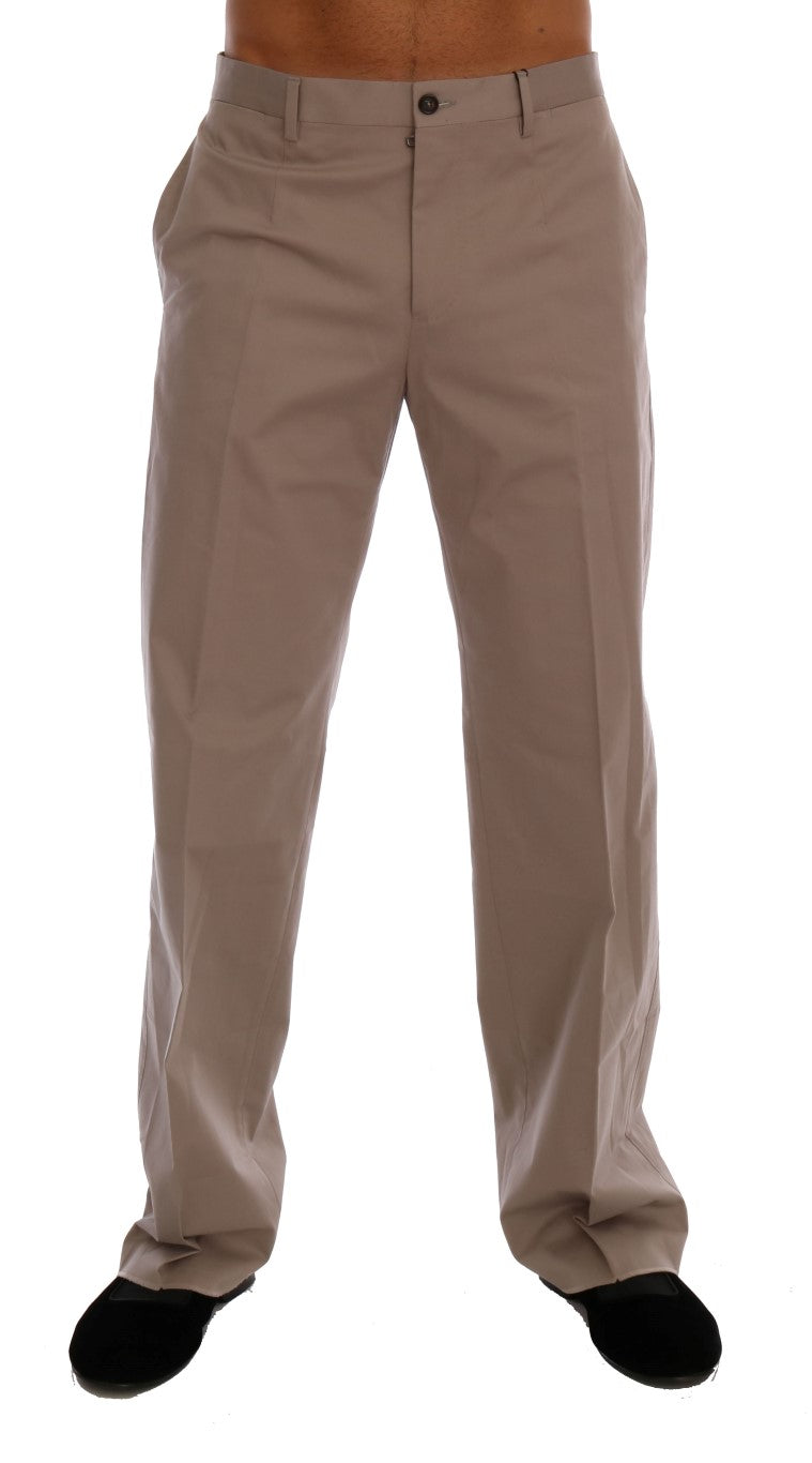 Dolce & Gabbana Beige Cotton Stretch Chinos Pants - Gio Beverly Hills