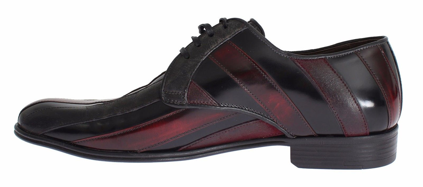 Dolce & Gabbana Black Bordeaux Leather Dress Formal Shoes - Gio Beverly Hills