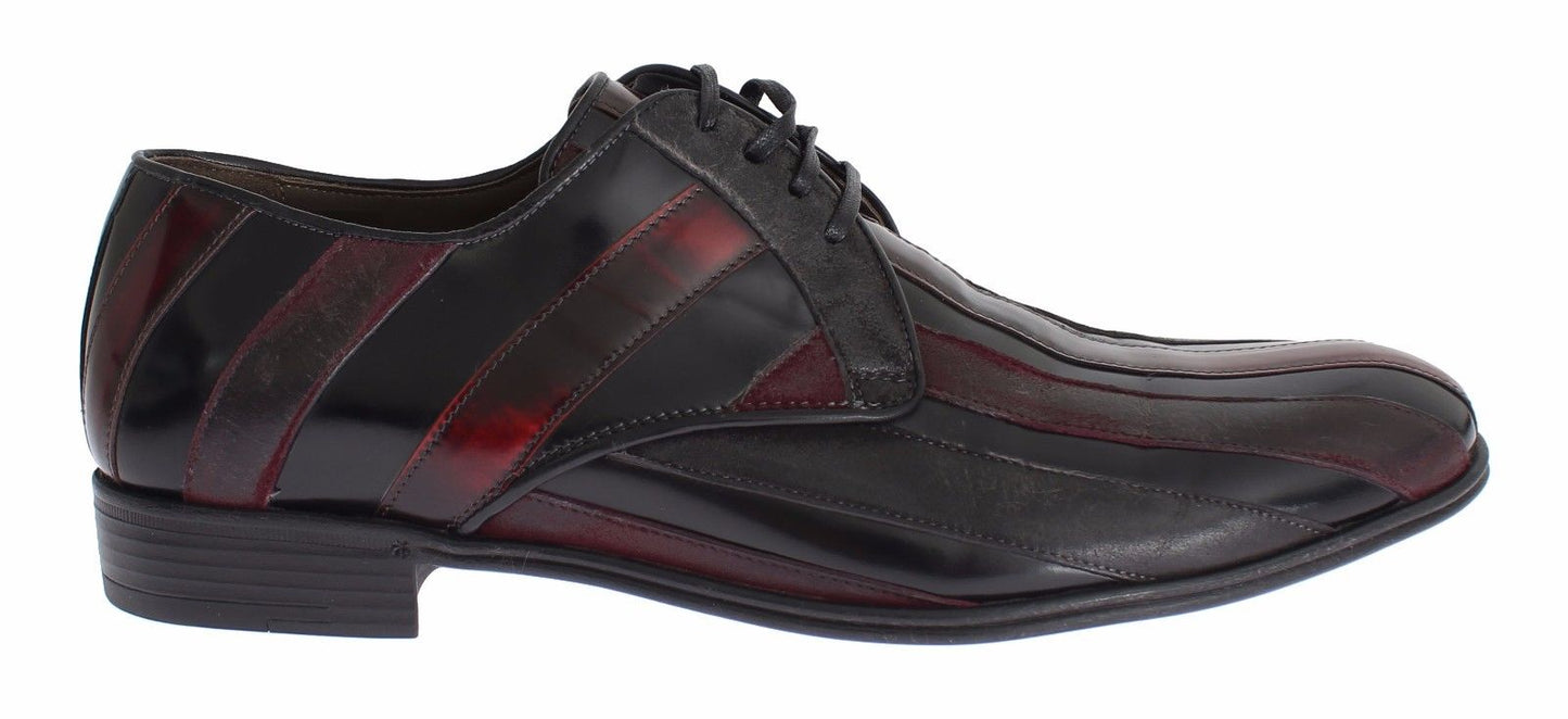 Dolce & Gabbana Black Bordeaux Leather Dress Formal Shoes - Gio Beverly Hills