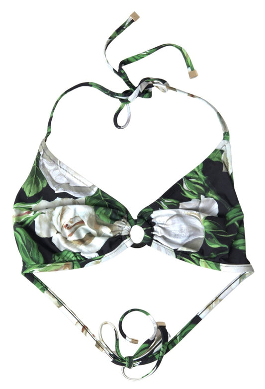 Dolce & Gabbana Black Floral Two Piece Beachwear Swimwear Bikini - Gio Beverly Hills