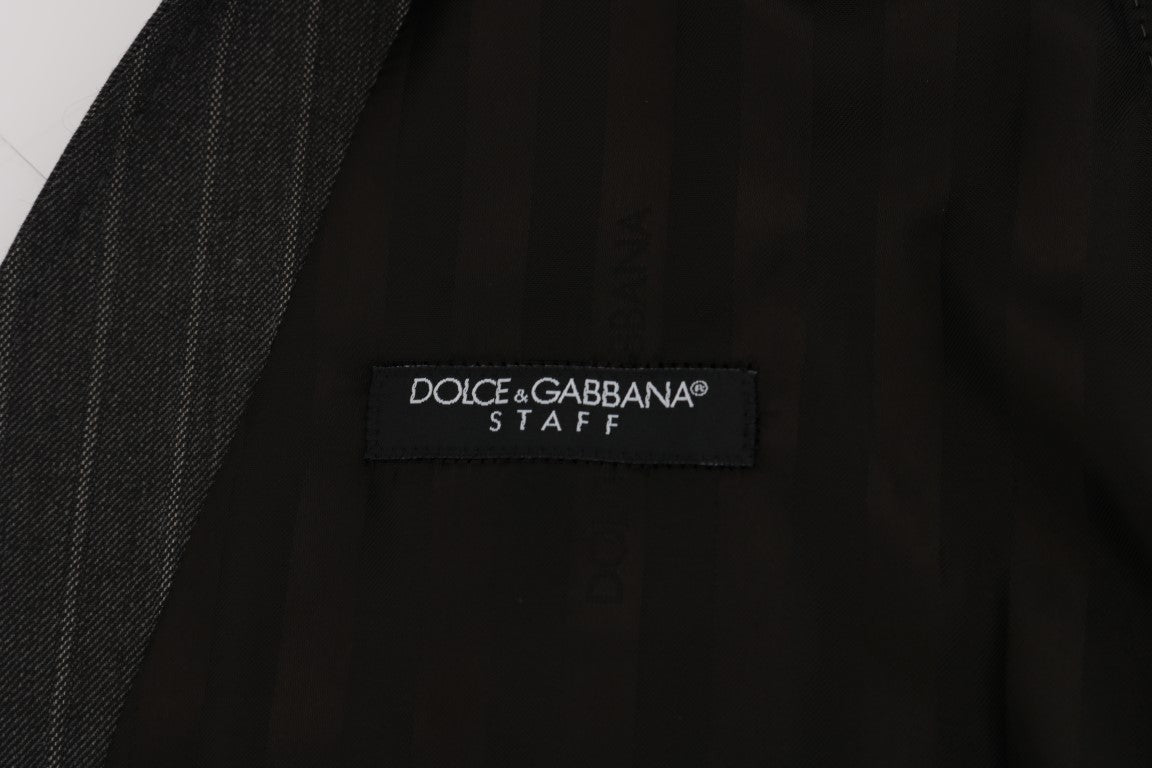 Dolce & Gabbana Gray STAFF Wool Stretch Vest - Gio Beverly Hills