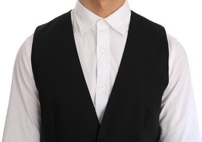 Dolce & Gabbana Black Wool Silk Vest - Gio Beverly Hills