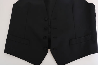 Dolce & Gabbana Black Wool Silk Vest - Gio Beverly Hills