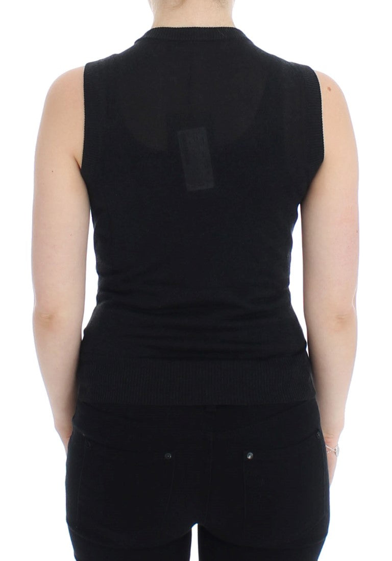 Dolce & Gabbana Black Sleeveless Crewneck Vest Pullover - Gio Beverly Hills