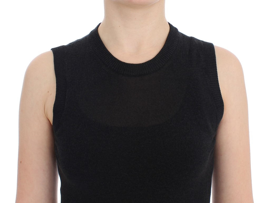 Dolce & Gabbana Black Sleeveless Crewneck Vest Pullover - Gio Beverly Hills