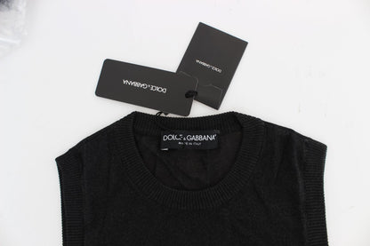 Dolce & Gabbana Black Sleeveless Crewneck Vest Pullover - Gio Beverly Hills