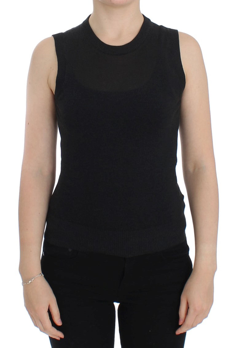 Dolce & Gabbana Black Sleeveless Crewneck Vest Pullover - Gio Beverly Hills