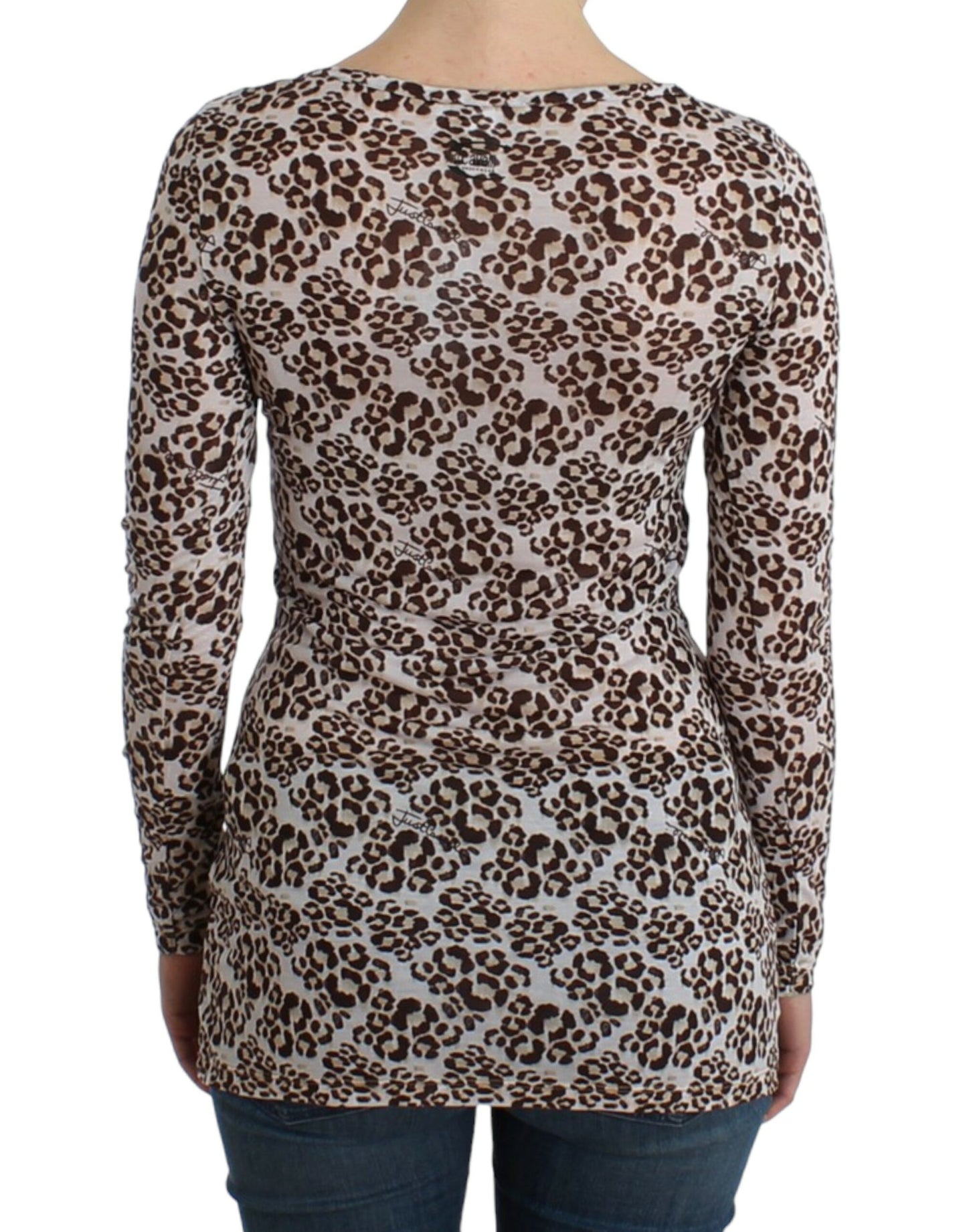 Cavalli Brown longsleeved lace top - Gio Beverly Hills