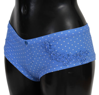 Ermanno Scervino Blue Shorts Beachwear Bikini Bottoms Swimsuit - Gio Beverly Hills