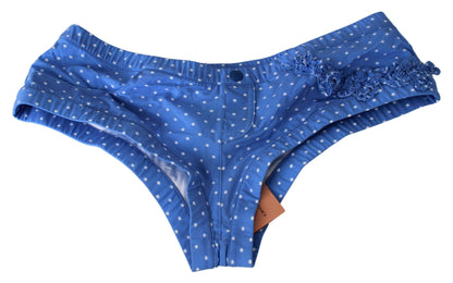 Ermanno Scervino Blue Shorts Beachwear Bikini Bottoms Swimsuit - Gio Beverly Hills