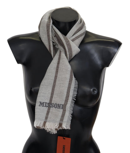 Missoni Multicolor Striped Wool Unisex Neck Wrap Scarf - Gio Beverly Hills