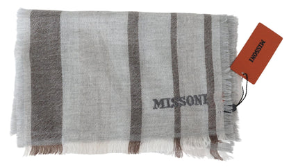 Missoni Multicolor Striped Wool Unisex Neck Wrap Scarf - Gio Beverly Hills