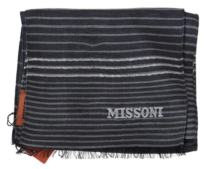 Missoni Multicolor Striped Wool Unisex Neck Wrap Shawl - Gio Beverly Hills