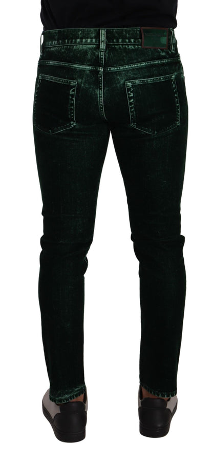 Dolce & Gabbana Green Cotton Stretch Skinny Slim Fit Jeans - Gio Beverly Hills