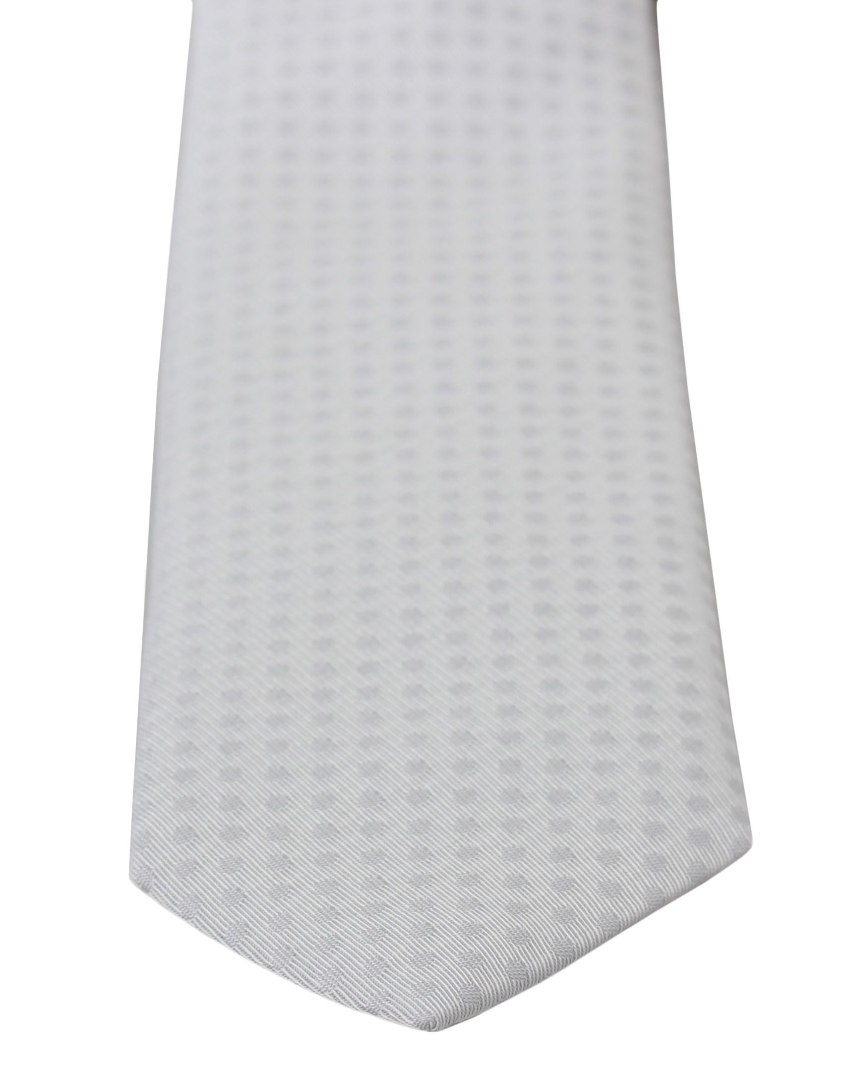 Dolce & Gabbana White Patterned Classic Mens Slim Necktie Tie - Gio Beverly Hills