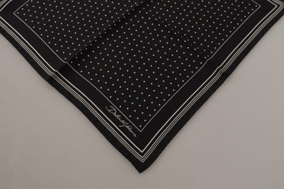 Dolce & Gabbana Black Polka Dots DG Logo Square Handkerchief - Gio Beverly Hills