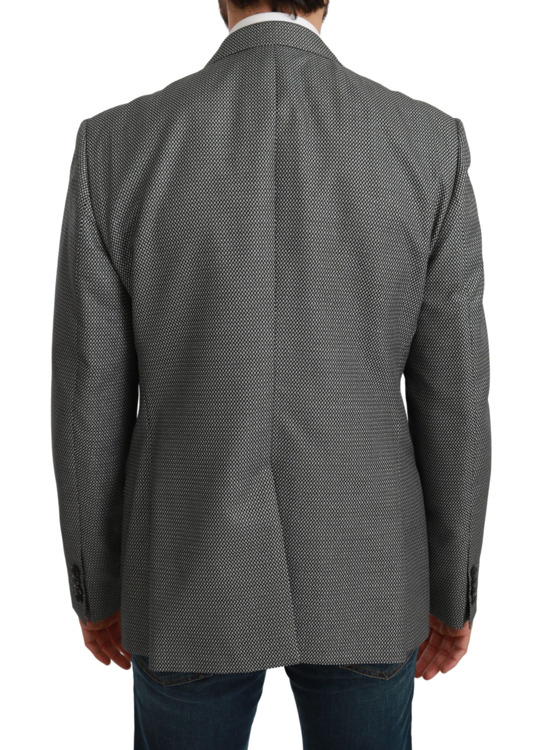 Dolce & Gabbana Gray Slim Fit Formal MARTINI Blazer - Gio Beverly Hills