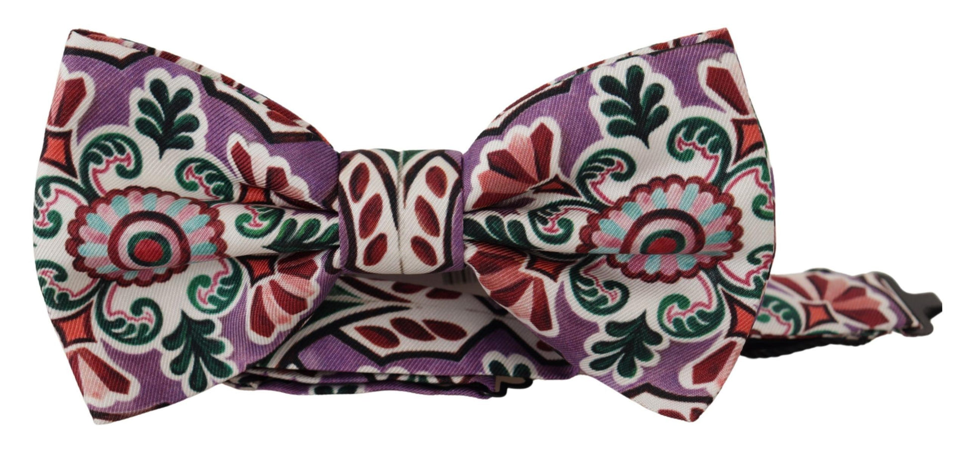 Dolce & Gabbana Multicolor Pattern 100% Silk Neck Papillon Bow Tie - Gio Beverly Hills