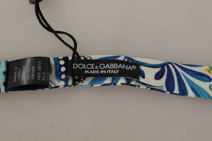 Dolce & Gabbana Multicolor Majolica Print Adjustable Papillon Bow Tie - Gio Beverly Hills