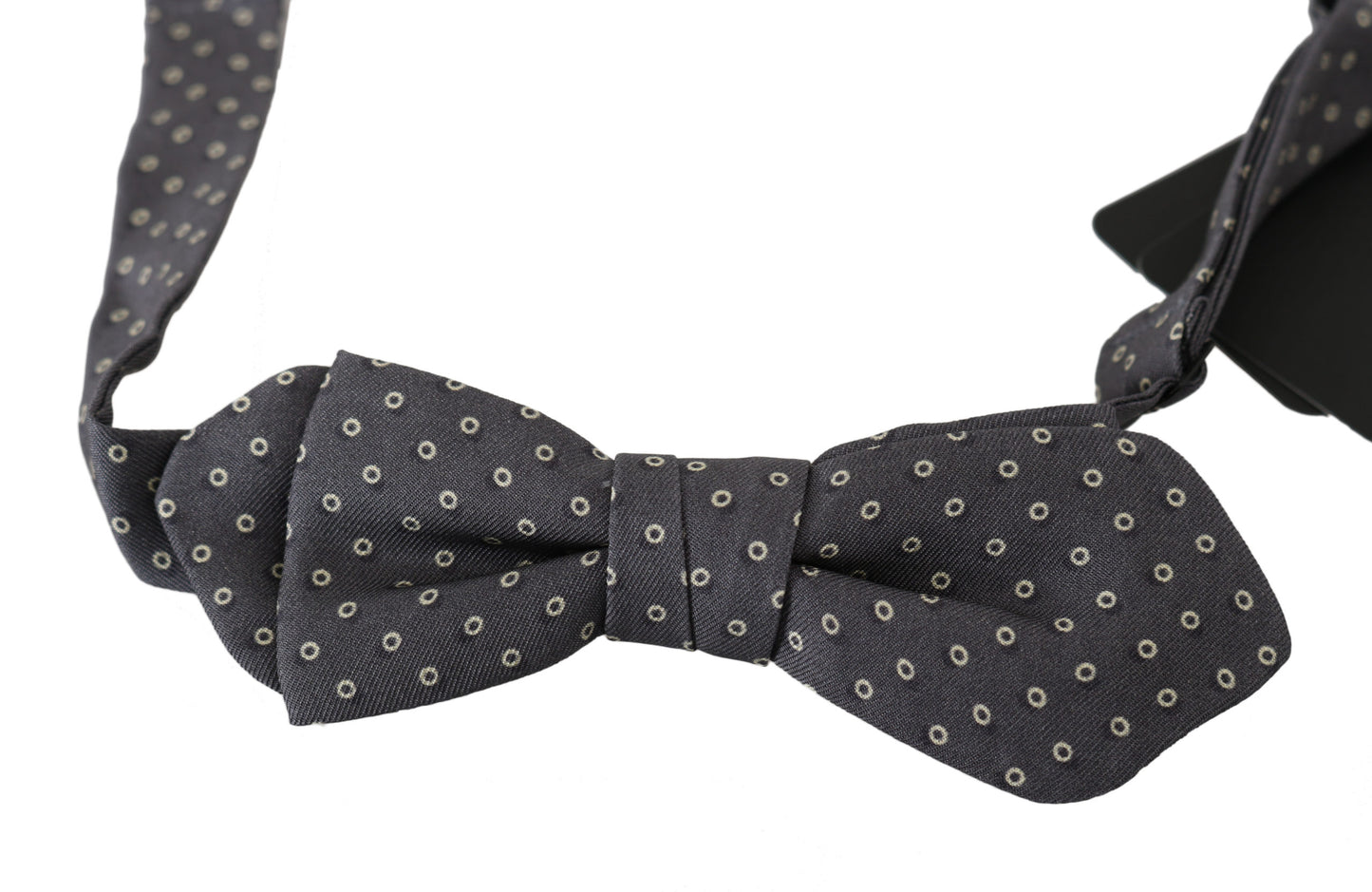 Dolce & Gabbana Gray Circles Silk Slim Adjustable Neck Papillon men Bow Tie - Gio Beverly Hills