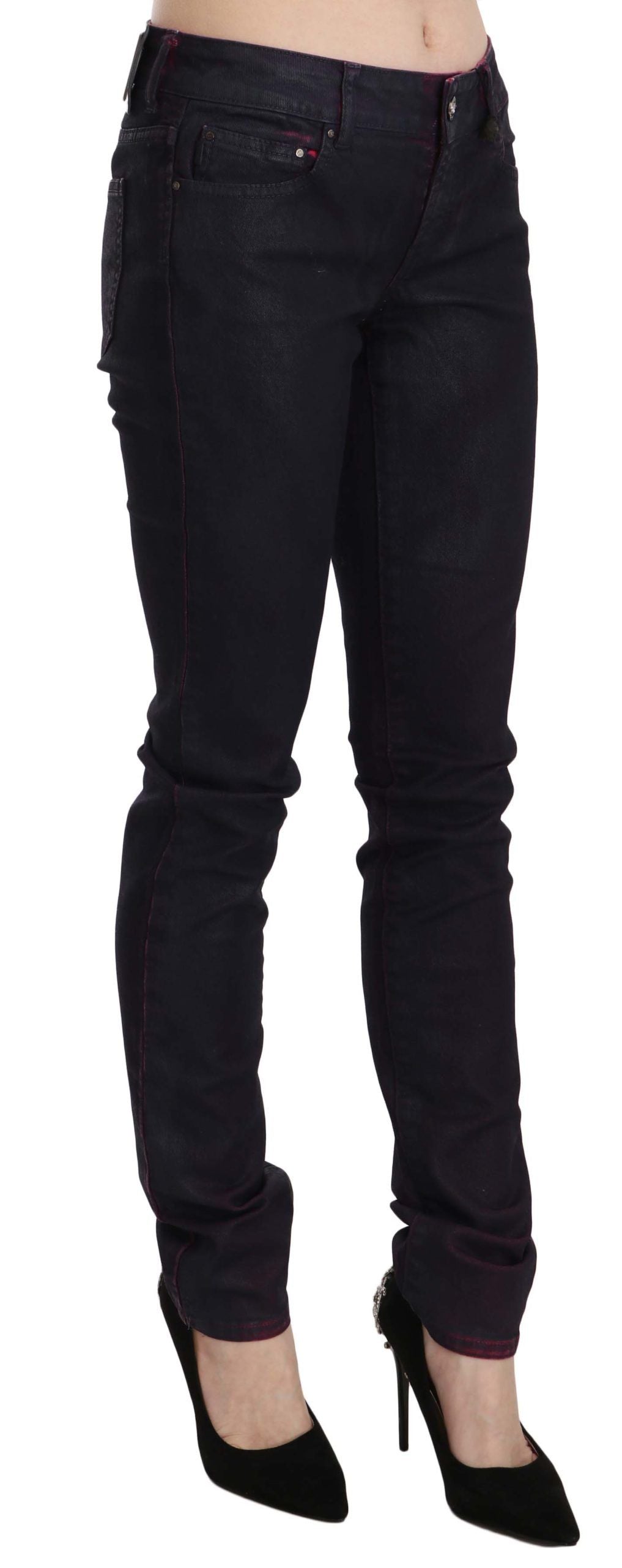 Just Cavalli Black Cotton Low Waist Skinny Denim Pants - Gio Beverly Hills