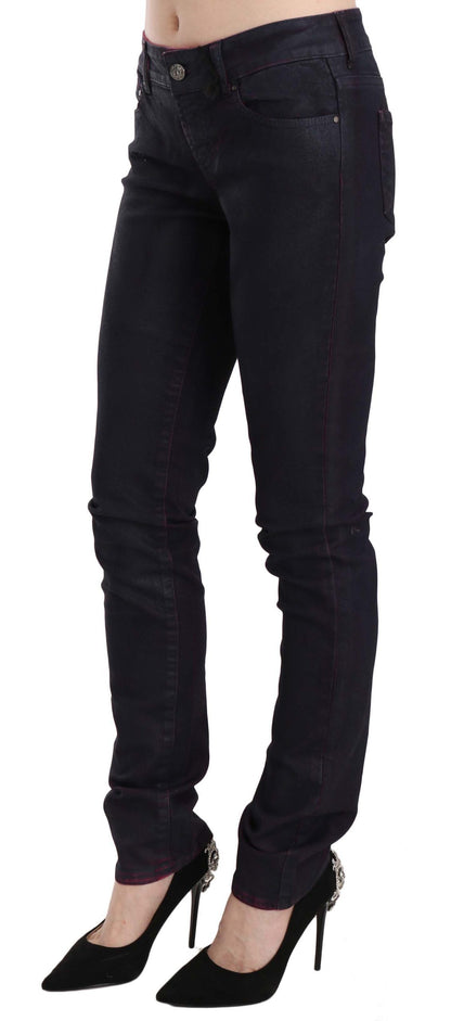 Just Cavalli Black Cotton Low Waist Skinny Denim Pants - Gio Beverly Hills