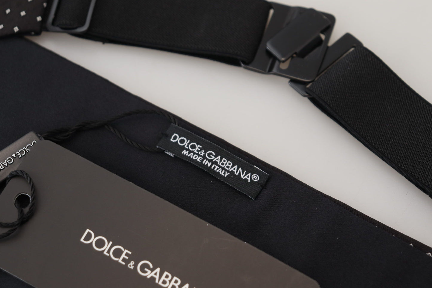 Dolce & Gabbana Black Polka Dot Wide Waist Men Belt Cummerband - Gio Beverly Hills