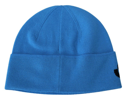 Givenchy Blue Wool Unisex Winter Warm Beanie Hat - Gio Beverly Hills