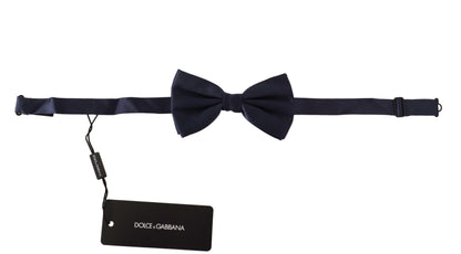 Dolce & Gabbana Blue Mens 100% Silk Adjustable Neck Papillon Tie - Gio Beverly Hills