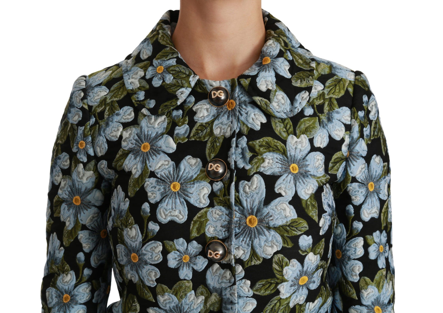 Dolce & Gabbana Multicolor Floral Blazer Coat Polyester Jacket - Gio Beverly Hills