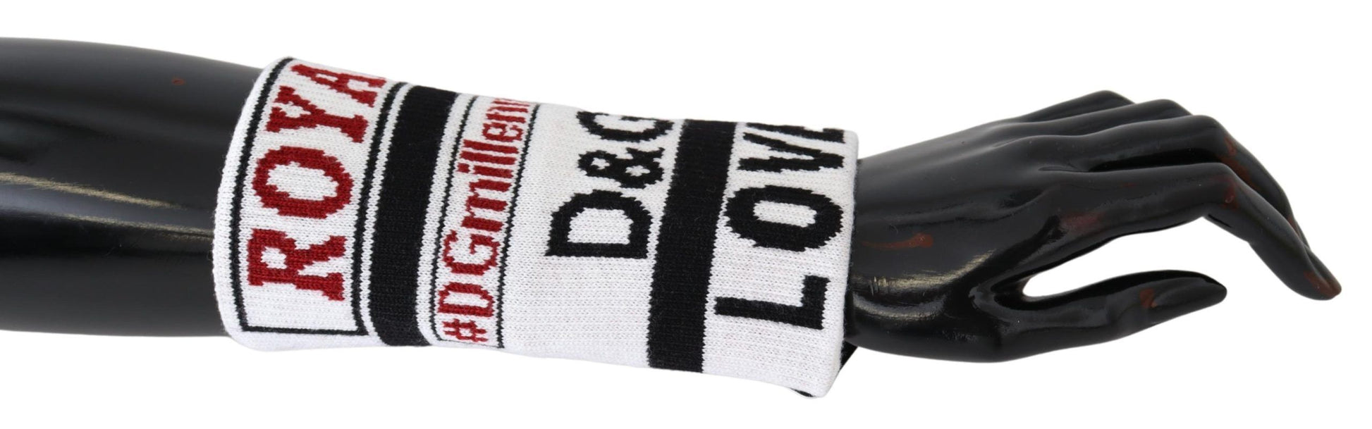 Dolce & Gabbana Multicolor Wool Knit D&G Love Wristband Wrap - Gio Beverly Hills